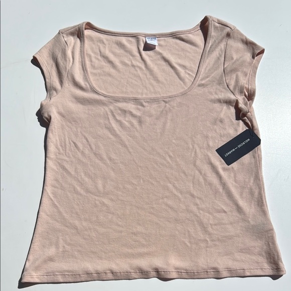 Melrose and Market Square Neck T-Shirt - Picture 1 of 4